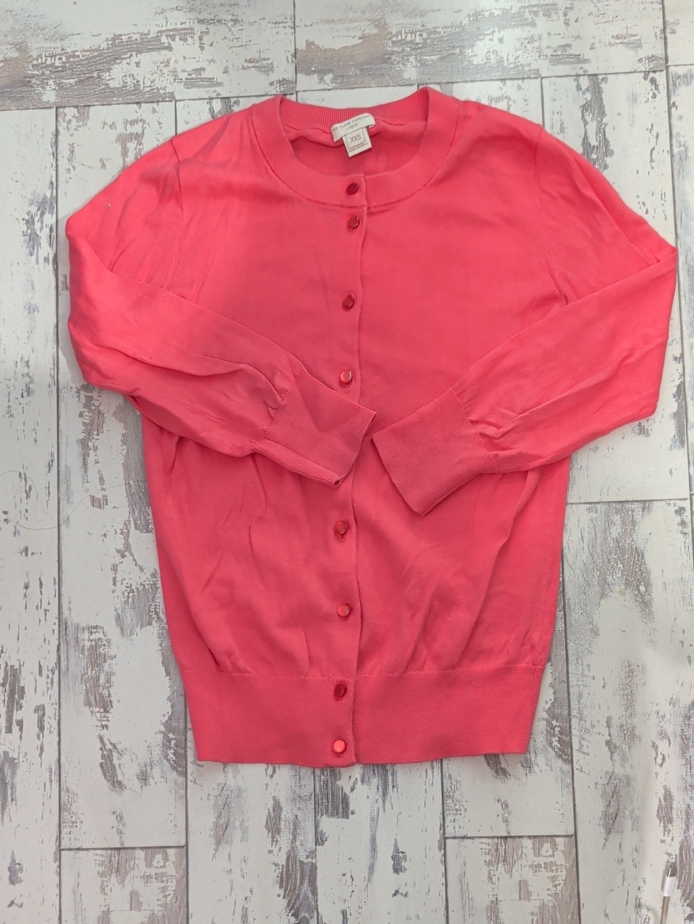 J. Crew Coral Pink Button-Front Cardigan